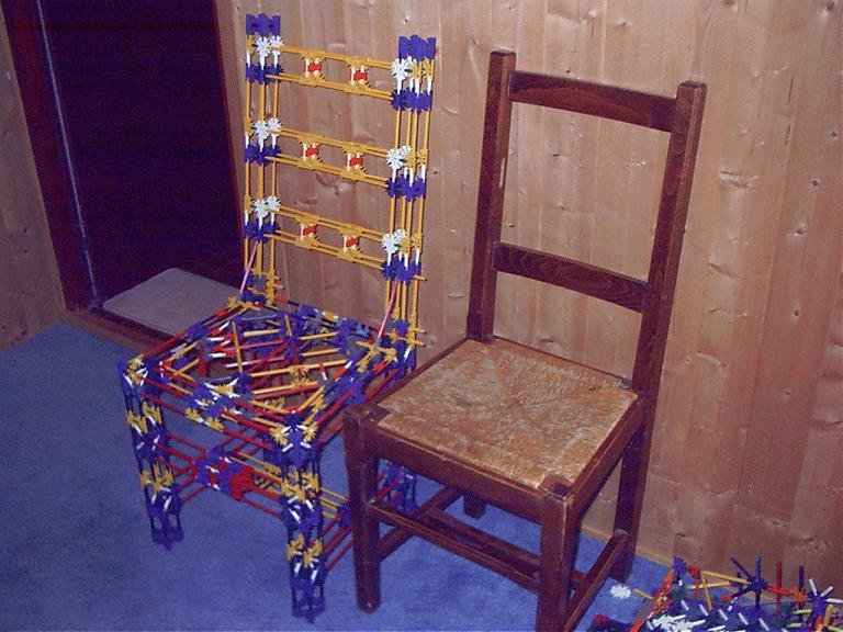 A knex chair and the real one